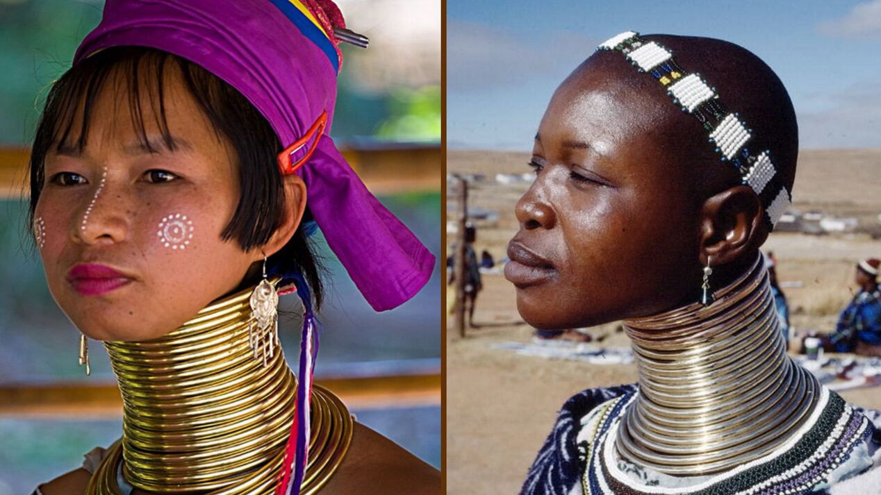 neck lengthening in women of the African tribe