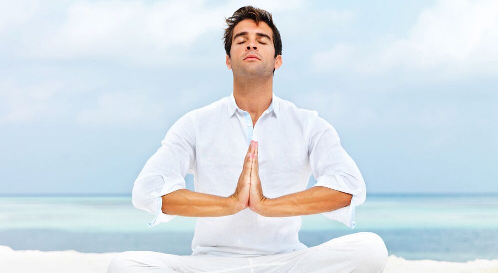 A man meditation