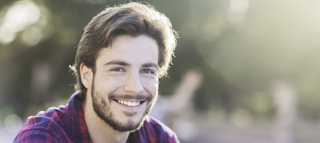 satisfied man who enlarged his penis with a nozzle
